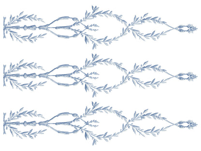 Trompe l'oeil Bleu 12x16" Paint Inlay FOUR Sheet Set by Iron Orchid Designs (IOD)