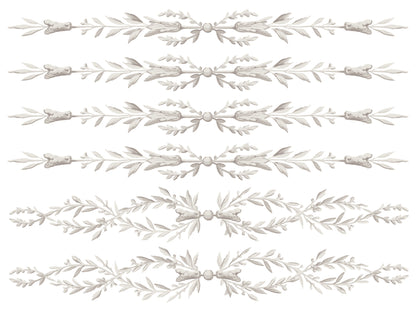 Trompe l'oeil Laurel 12x16" Paint Inlay FOUR Sheet Set by Iron Orchid Designs (IOD)