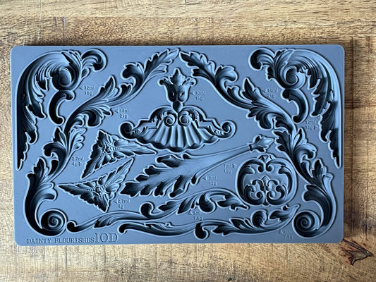 Dainty Flourishes 6x10" Decor Mould by Iron Orchid Designs (IOD)