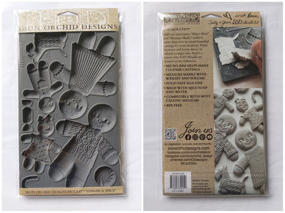 Ginger and Spice 6x10" Decor Mould by Iron Orchid Designs (IOD) *Limited Edition*
