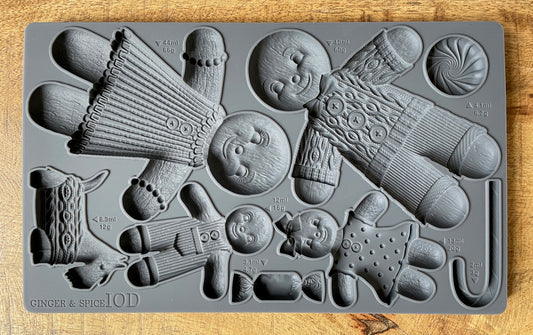 Ginger and Spice 6x10" Decor Mould by Iron Orchid Designs (IOD) *Limited Edition*