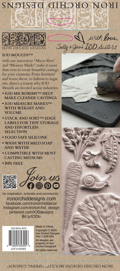 Spring Garden 6x10" Decor Mould by Iron Orchid Designs (IOD)