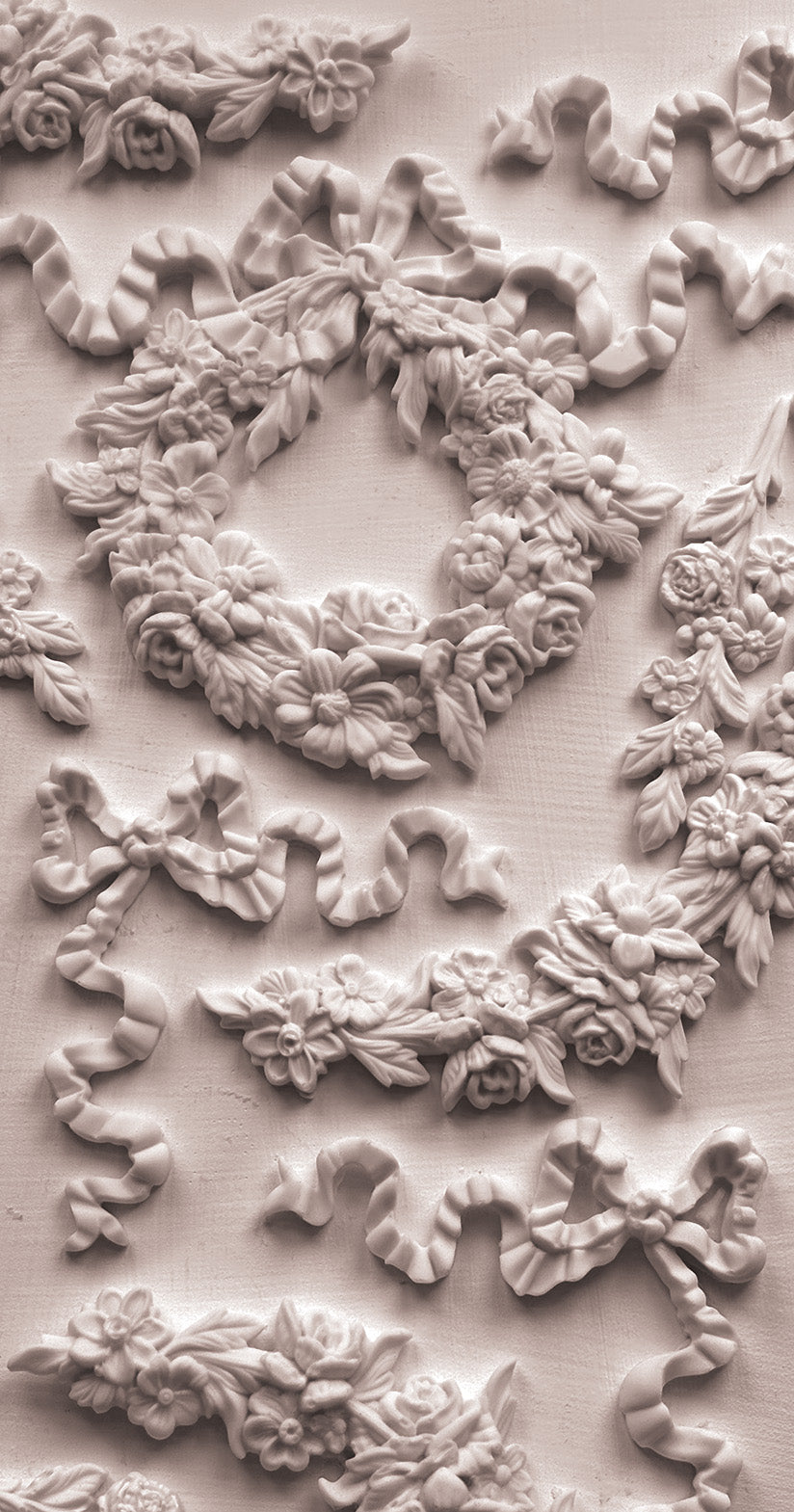 Wreath & Swags 6x10" Decor Mould by Iron Orchid Designs (IOD)