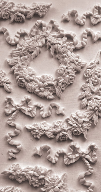 Wreath & Swags 6x10" Decor Mould by Iron Orchid Designs (IOD)