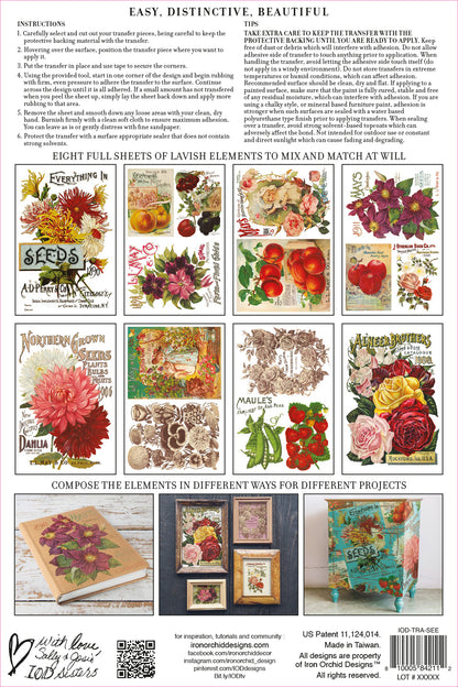 Seed Catalogue 8x12" Transfer Pad - Eight Sheet Set