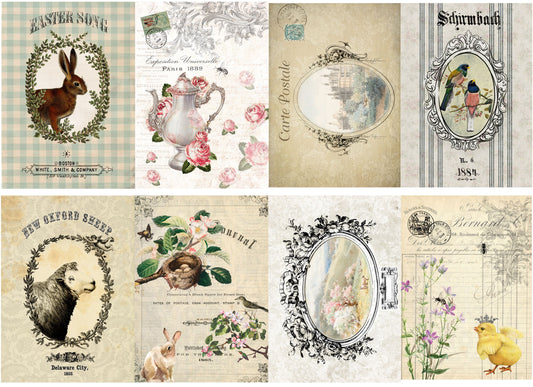 Spring Elements 21x29" Decoupage Paper by Roycycled Treasures