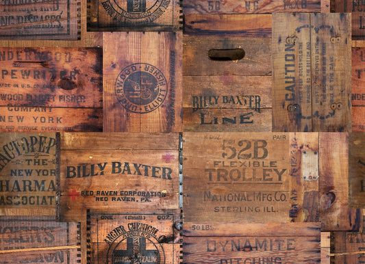 Crate Collage 21x29" Decoupage Paper by Roycycled Treasures