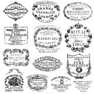 Crockery 12x12" Decor Stamp by Iron Orchid Designs (IOD)