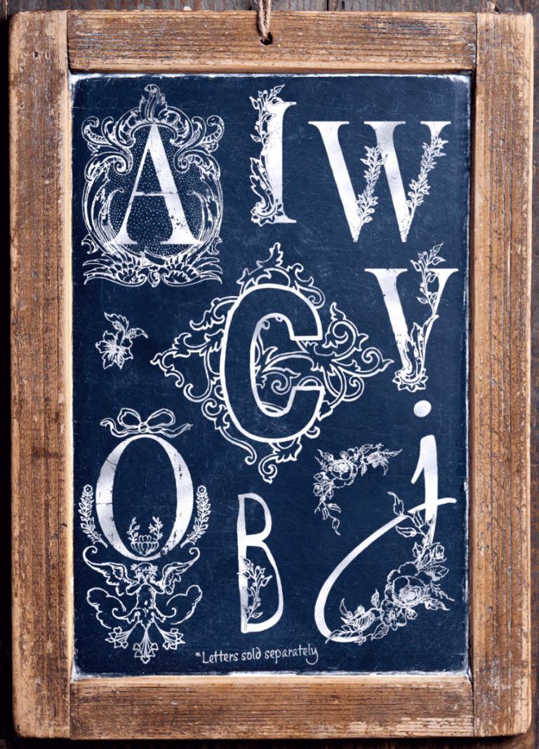 Alphabellies Decor 12x12" Stamp by Iron Orchid Designs (IOD)