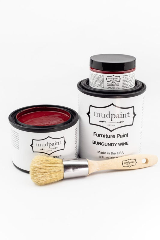 Burgundy Wine Clay Based Paint by MudPaint Vintage Furniture Paint