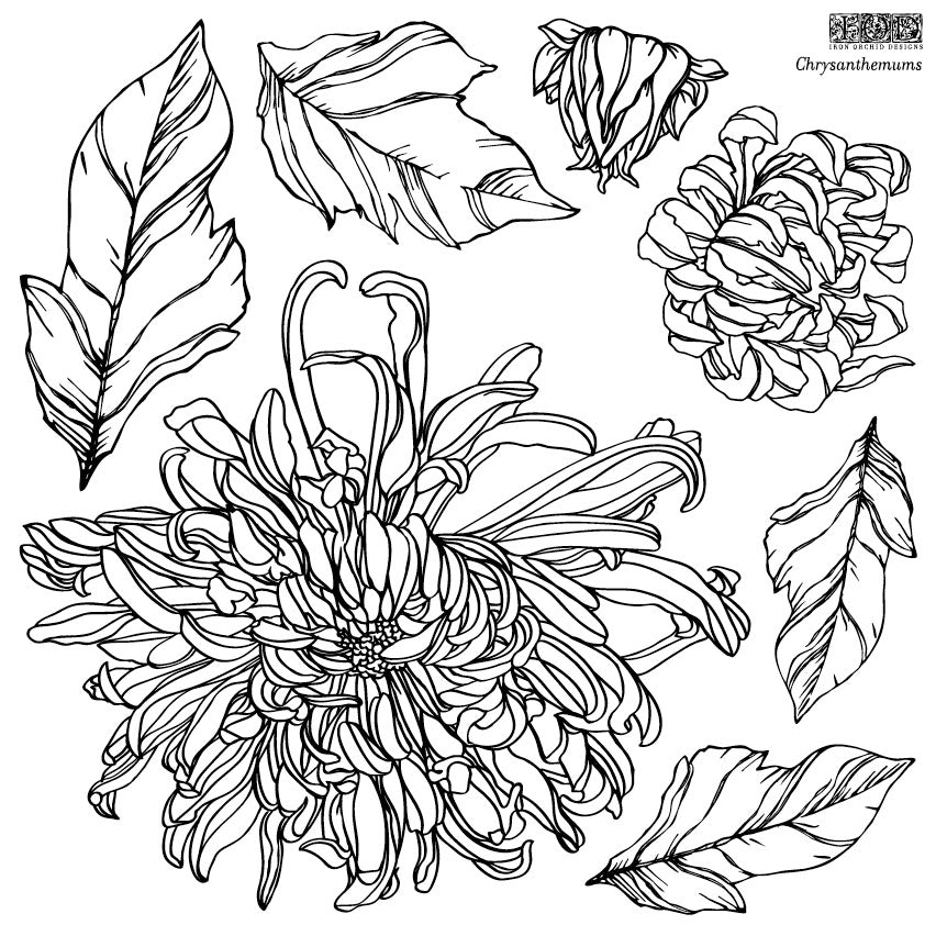 Chrysanthemum Decor Stamp