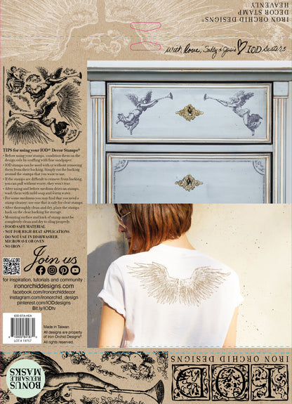 Heavenly 12x12" Decor Stamp by Iron Orchid Designs (IOD)