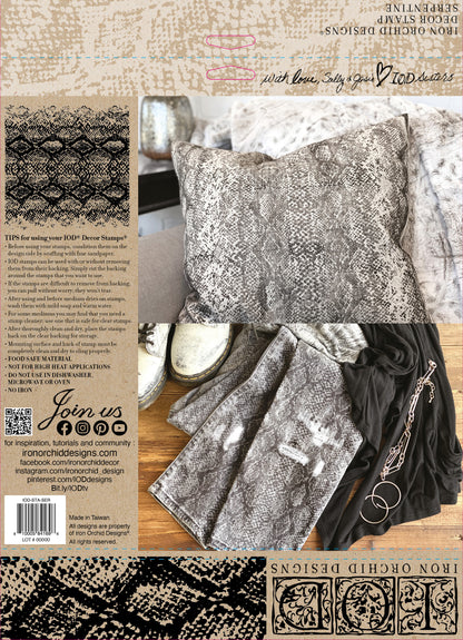 Serpentine 12x12" Decor Stamp by Iron Orchid Designs (IOD)