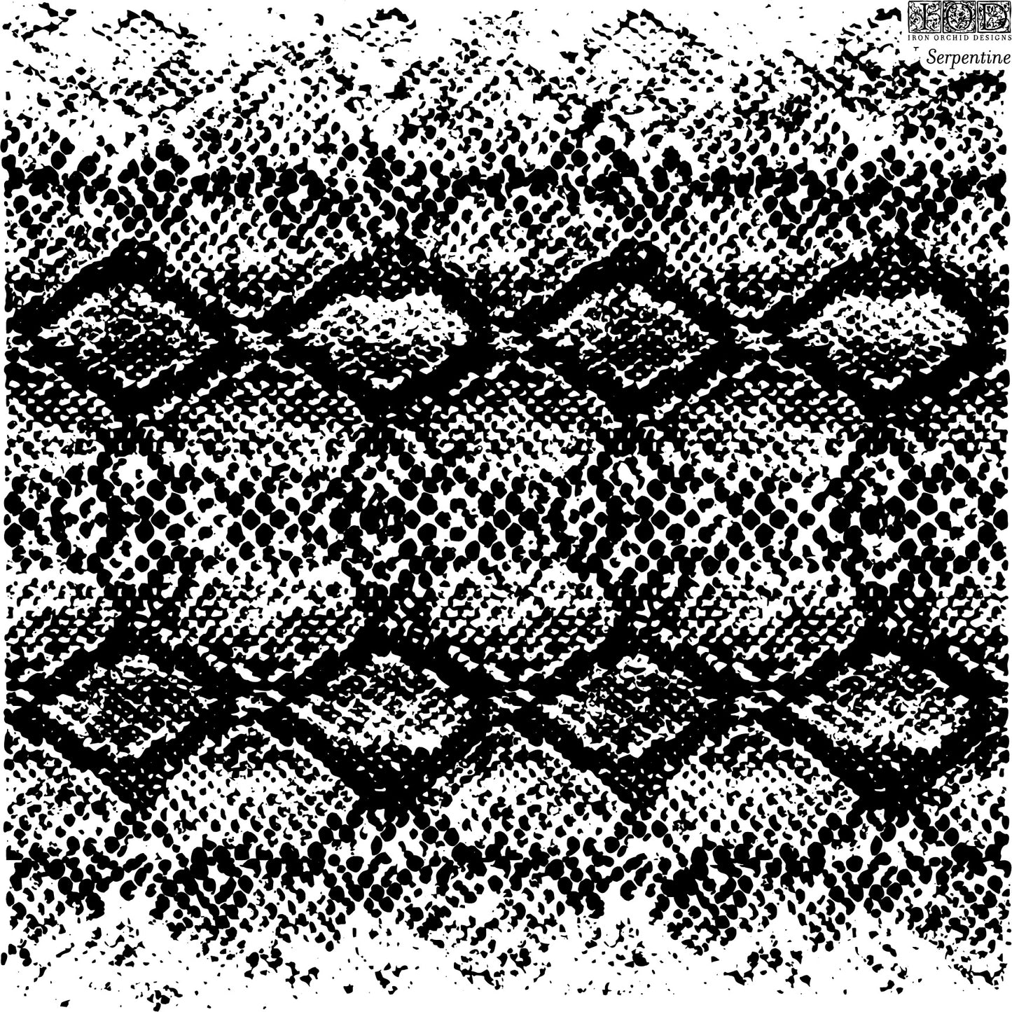 Serpentine 12x12" Decor Stamp by Iron Orchid Designs (IOD)
