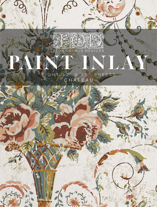 Chateau Paint Inlay 12x16" EIGHT Sheet Set by Iron Orchid Designs (IOD)