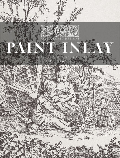 La Chasse 12x16" Paint Inlay EIGHT Sheet Set by Iron Orchid Designs (IOD)