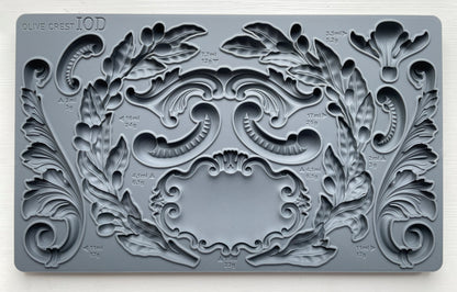 Olive Crest 6x10" Decor Mould by Iron Orchid Designs (IOD)