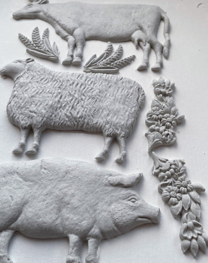 Village Market 6x10" Decor Mould by Iron Orchid Designs (IOD)