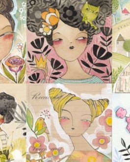 Cori's Girls 21x29" Decoupage Paper by Roycycled Treasures