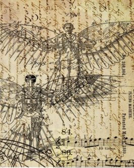 Dreams of Flight 21x29" Decoupage Paper by Roycycled Treasures