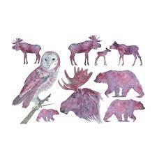 Fall Animal Silhouettes 21x29" Decoupage Paper by Roycycled Treasures