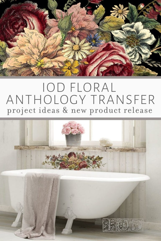Floral Anthology 12x16" Transfer Pad FOUR Sheet Set by Iron Orchid Designs (IOD)