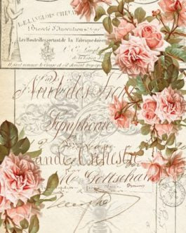 Floral Ephemera 21x29" Decoupage Paper by Roycycled Treasures