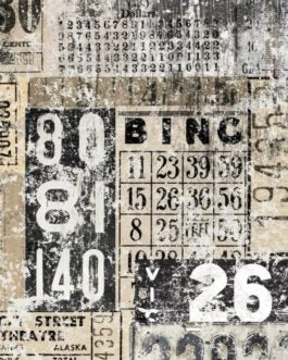Grunge Numbers 21x29" Decoupage Paper by Roycycled Treasures