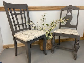 Set of Two Hurricane Gray Dining Chairs