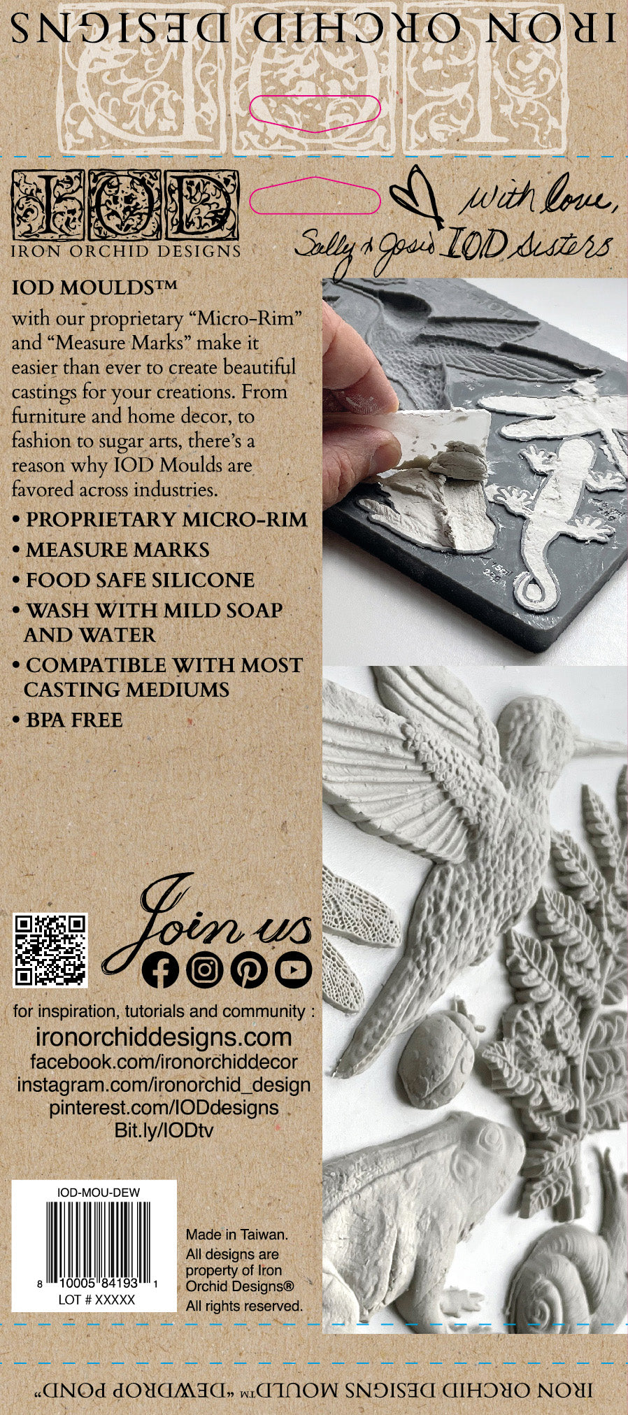 Dewdrop Pond 6x10" Decor Mould by Iron Orchid Designs (IOD)