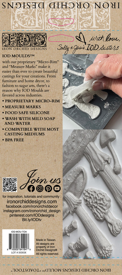 Toadstool 6x10" Decor Mould by Iron Orchid Designs (IOD)