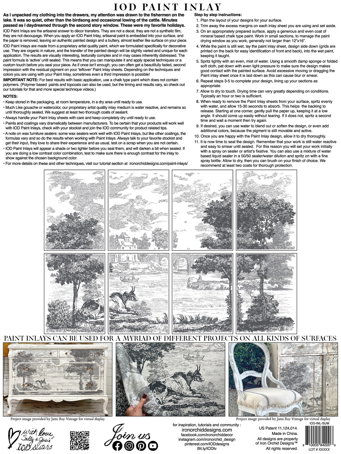 Summer Villa 12x16" Paint Inlay EIGHT Sheet Set by Iron Orchid Designs (IOD)
