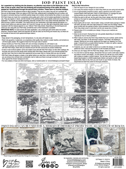 Summer Villa 12x16" Paint Inlay EIGHT Sheet Set by Iron Orchid Designs (IOD)