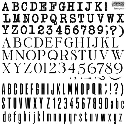 Letterpress 12x12" Decor Stamp by Iron Orchid Designs (IOD)