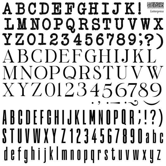 Letterpress 12x12" Decor Stamp by Iron Orchid Designs (IOD)