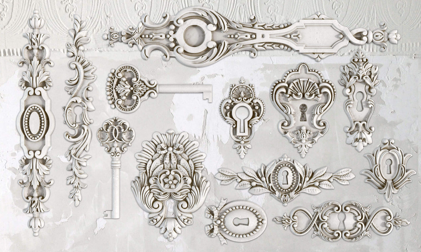 Lock & Key 6x10 Decor Mould