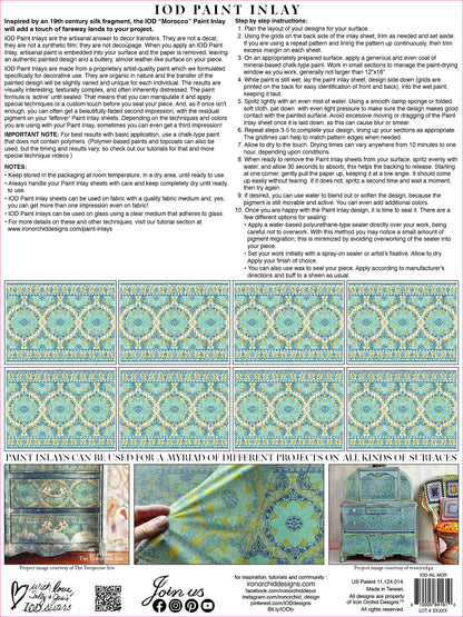 Morocco 12x16" Paint Inlay EIGHT Sheet Set by Iron Orchid Designs (IOD)
