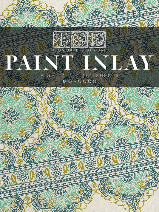 Morocco 12x16" Paint Inlay EIGHT Sheet Set by Iron Orchid Designs (IOD)