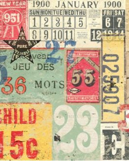 Numbered Decollage 21x29" Decoupage Paper by Roycycled Treasures