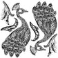 Pavo Decor Stamp -12 x 12" TWO Sheet Set