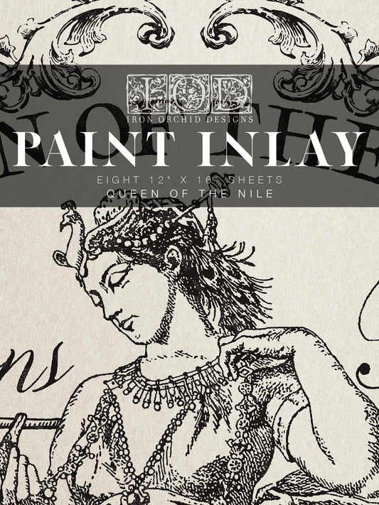 Queen of the Nile 16x12" Paint Inlay EIGHT Sheet Set by Iron Orchid Designs (IOD)