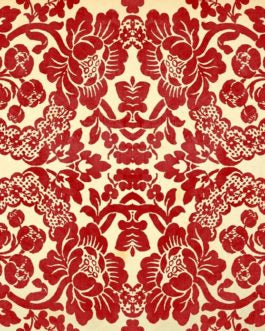 Red Demask 21x29" Decoupage Paper by Roycycled Treasures