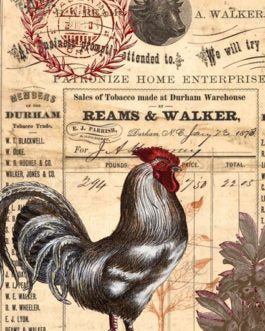 Red Rooster 21x29" Decoupage Paper by Roycycled Treasures