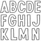 Retro Letters Decor Stamp - 2 Sheet Set