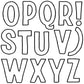 Retro Letters Decor Stamp - 2 Sheet Set