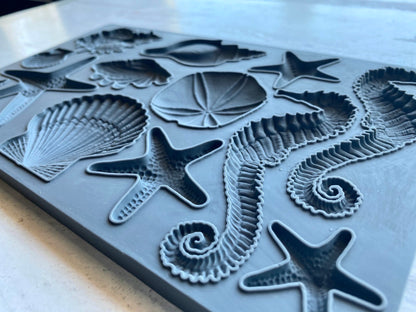 Sea Shells 6x10" Decor Mould by Iron Orchid Designs (IOD)
