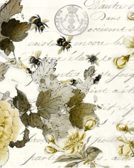 Sepia Blossom Decoupage Paper