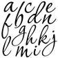 Swoosh 12x12 Alpha Decor Stamp - TWO sheet set
