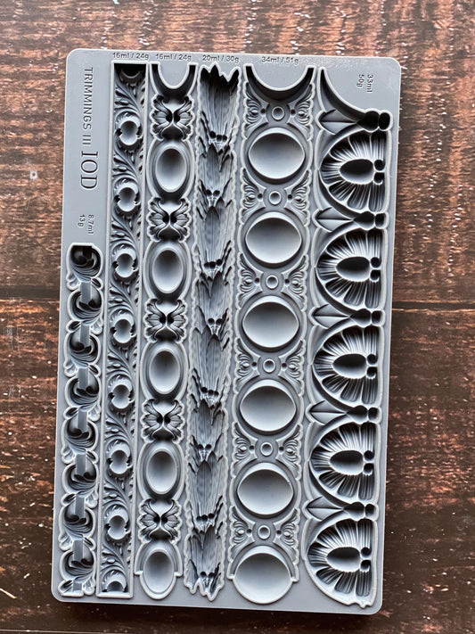 Trimmings 3 6x10" Decor Mould by Iron Orchid Designs (IOD)