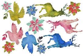 Watercolor Animals 21x29" Decoupage Paper by Roycycled Treasures